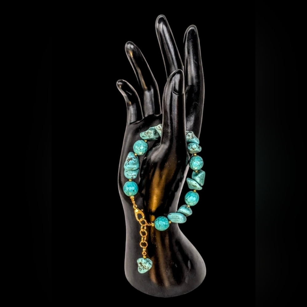 Turquoise Howlite Stones Bracelet